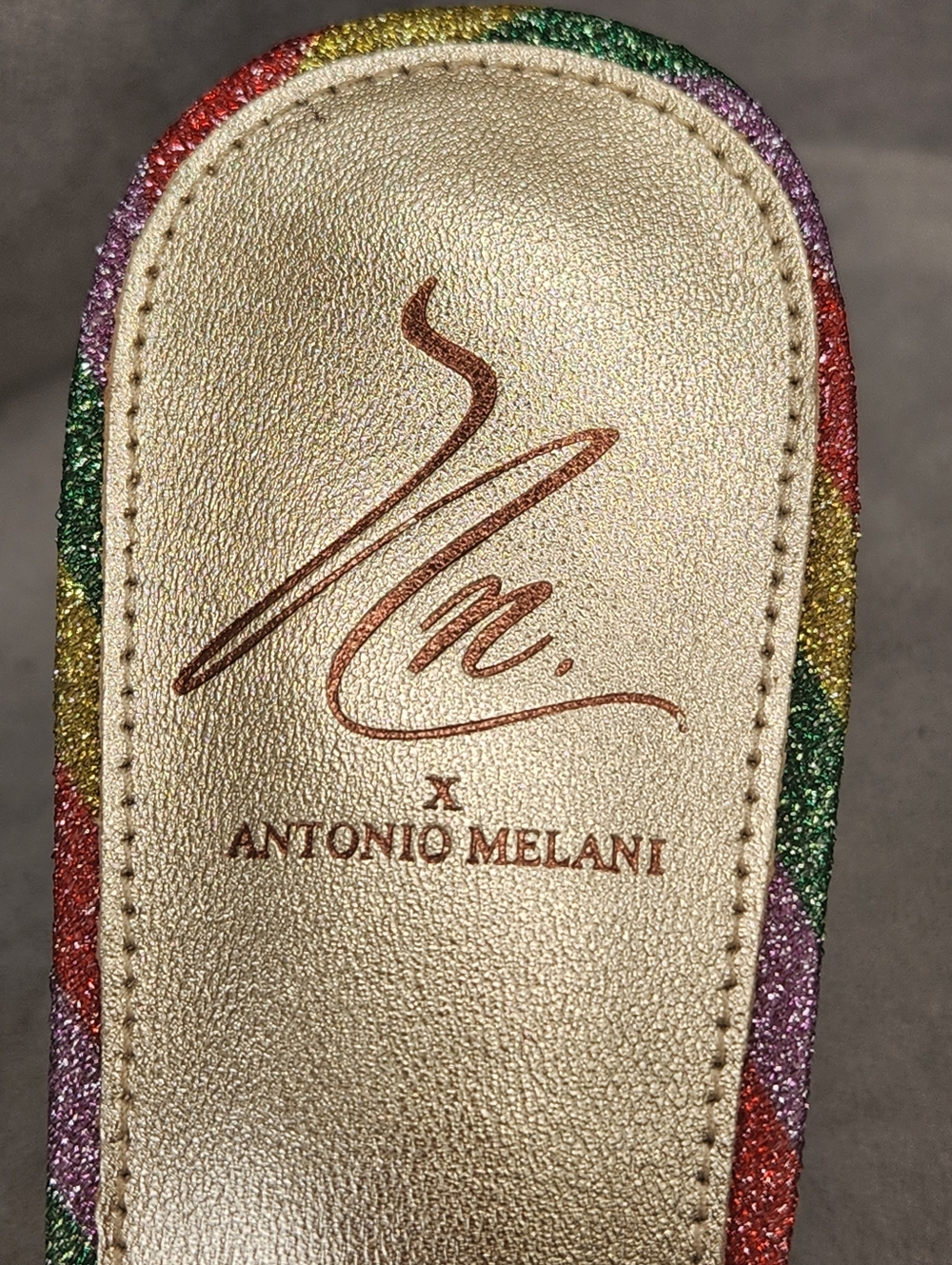 Antonio Melani The Nat Note Dress Mules 9.5 Rainbow Striped Julieta Bow New $180 - Picture 15 of 17